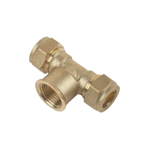 15mm x 15mm x 1/2″ Compression Female Iron Tee