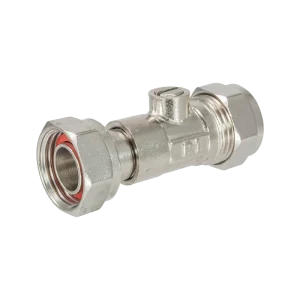 Chrome Straight Service Valve 15mm