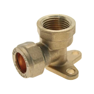 Wall Plate Compression 90° Elbow 15mm x ½”