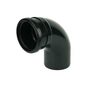 110mm Black Floplast Soil Ring Seal Single Socket Bend