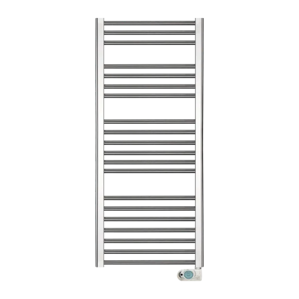 Front view of Elnur's TBC12K Chrome Electric Towel Rails