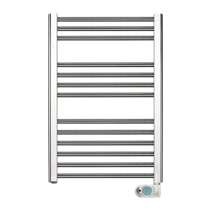 Front view of Elnur's TBC8K Chrome Electric Towel Rails