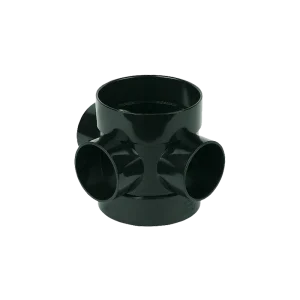 Black FloPlast 110mm Solvent Weld 3 Way Short Boss Pipe