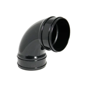110mm Black FloPlast Soil Ring Seal Double Socket Bend