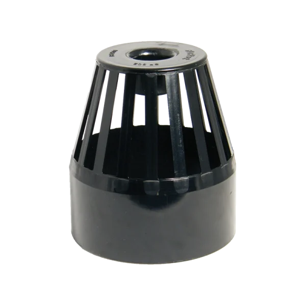 Black FloPlast Vent Terminal Soil Cage 110mm
