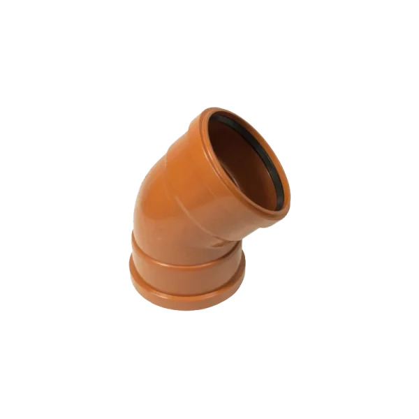 FloPlast 110mm Underground 45° Double Socket Bend