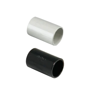 White and Black Overflow Straight Coupling