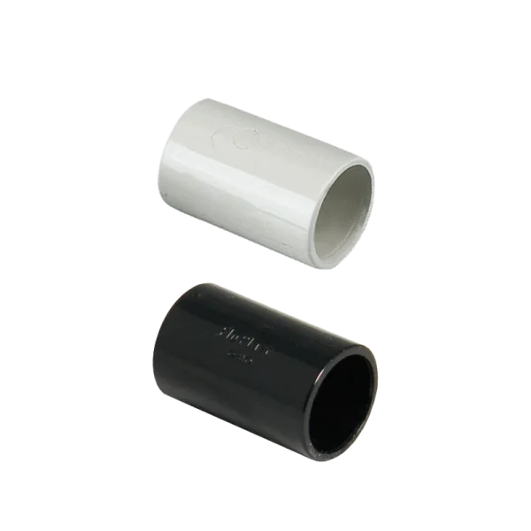 White and Black Overflow Straight Coupling