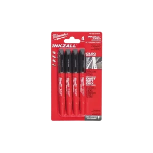 Set of 4 Milwaukee INKZALL Fine Tip Markers - 48223154