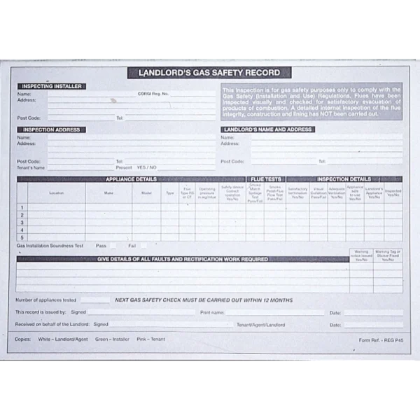 Landlord Report Pads