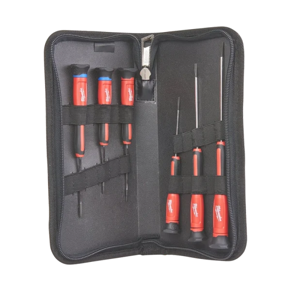 Milwaukee Precision Screwdriver Set 6pc Open Bag - 4932471869