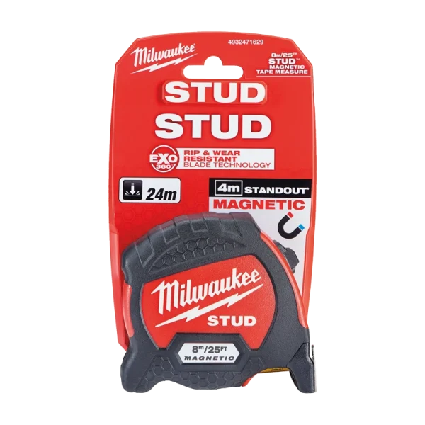 Milwaukee Tape Measure STUD™ Gen2 8m - 26ft - 4932471629