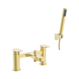 Fresssh Coral Brushed Brass Bath Shower Mixer Inc Kit