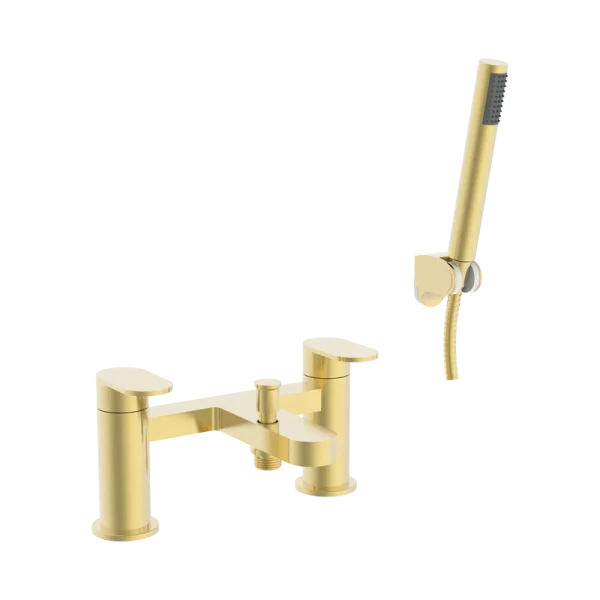 Fresssh Coral Brushed Brass Bath Shower Mixer Inc Kit
