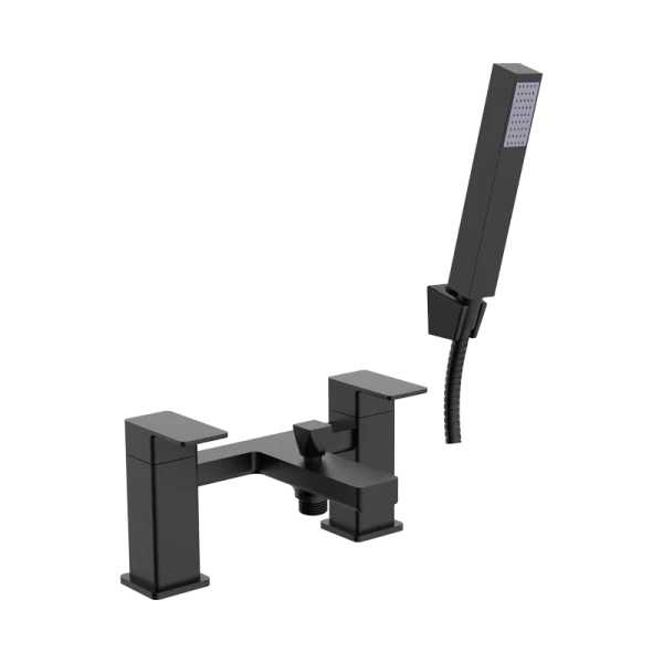 Fresssh Marina Black Bath Shower Mixer Inc Kit