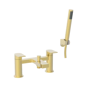 Fresssh Brooke Brushed Brass Bath Shower Mixer Inc Kit