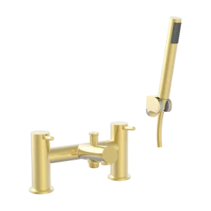 Fresssh Bay Brushed Brass Bath Shower Mixer Inc Kit