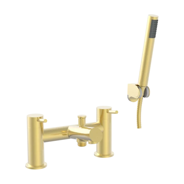 Fresssh Bay Brushed Brass Bath Shower Mixer Inc Kit