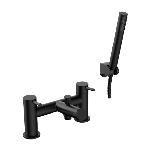 Fresssh Bay Black Bath Shower Mixer Inc Kit