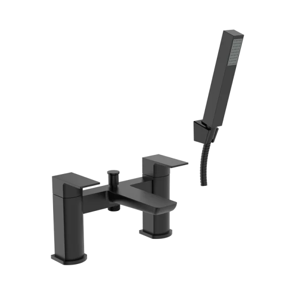 Fresssh Firth Black Bath Shower Mixer Inc Kit
