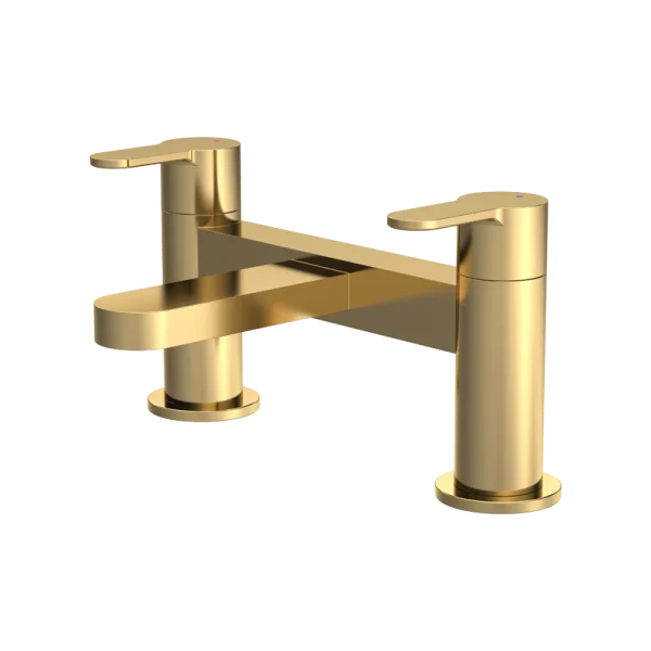 Yarnton Brushed Brass Deck Mounted Bath Filler