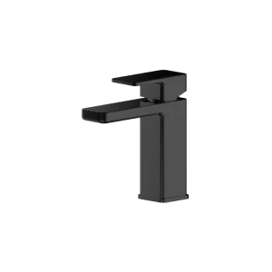 Tackley Matt Black Mono Basin Mixer With Push Button Waste
