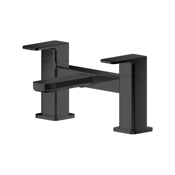 Tackley Matt Black Deck Mounted Bath Filler