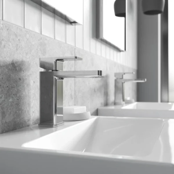 Tackley Chrome Mono Basin Mixer (P/B Waste) in Bathroom