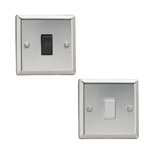 Varilight Classic Mirror Chrome 1-Gang 10A Rocker Switch