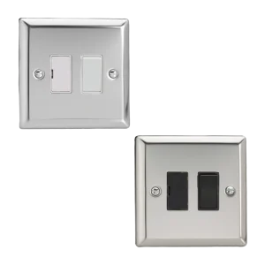 Varilight Classic Mirror Chrome 13A Switched Fused Spur