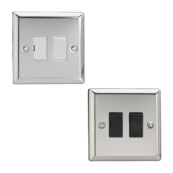 Varilight Classic Mirror Chrome 13A Switched Fused Spur