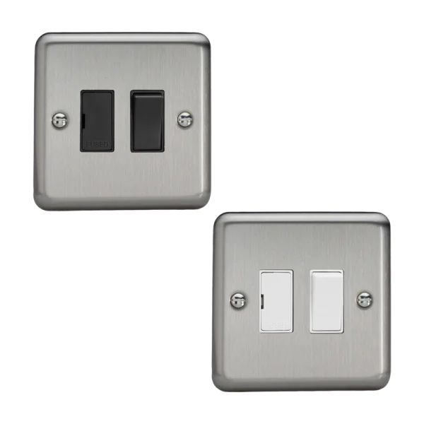 Varilight Value Matt Chrome 13A Switched Fused Spur