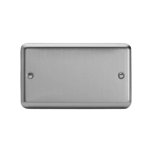 Varilight Value Matt Chrome Double Blank Plate