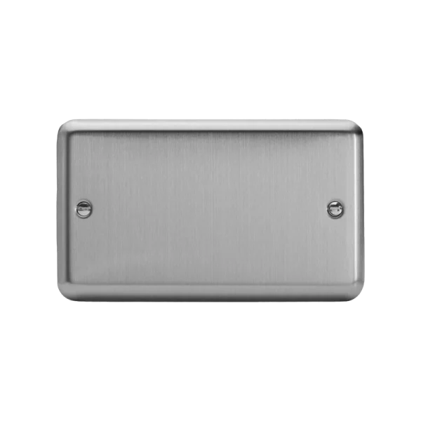 Varilight Value Matt Chrome Double Blank Plate