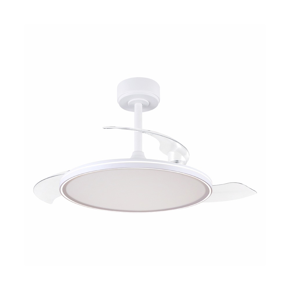 Elnur VARYS 91 PRO Retractable Blade Ceiling Fan with LED Light & Remote Control - 91cm - Image 2